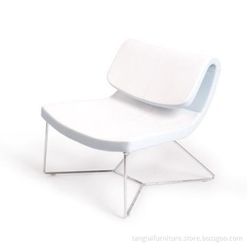 One-seat Sofa, Made of Chrome Frame and PU/Fabric